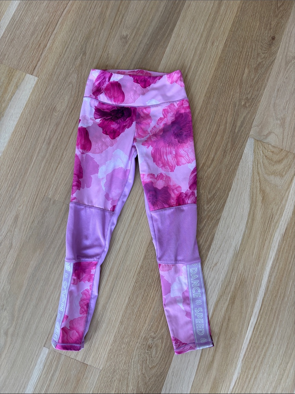 Molo Girl’s “Pink Poppies” Floral Sports Leggings